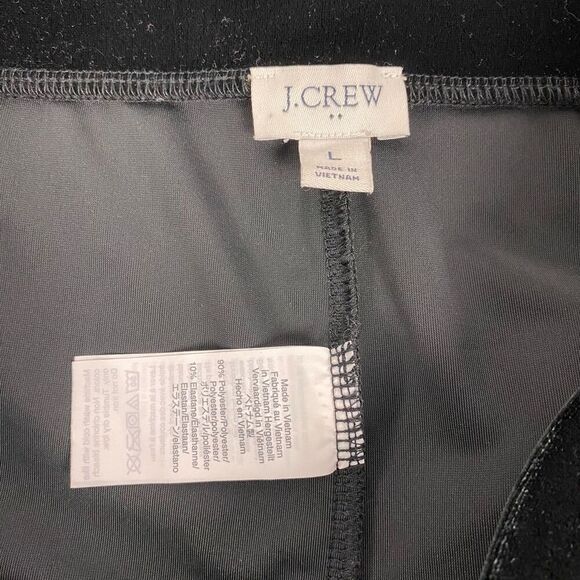 J. Crew Stretch velvet leggings size Large Black - Picture 3 of 5